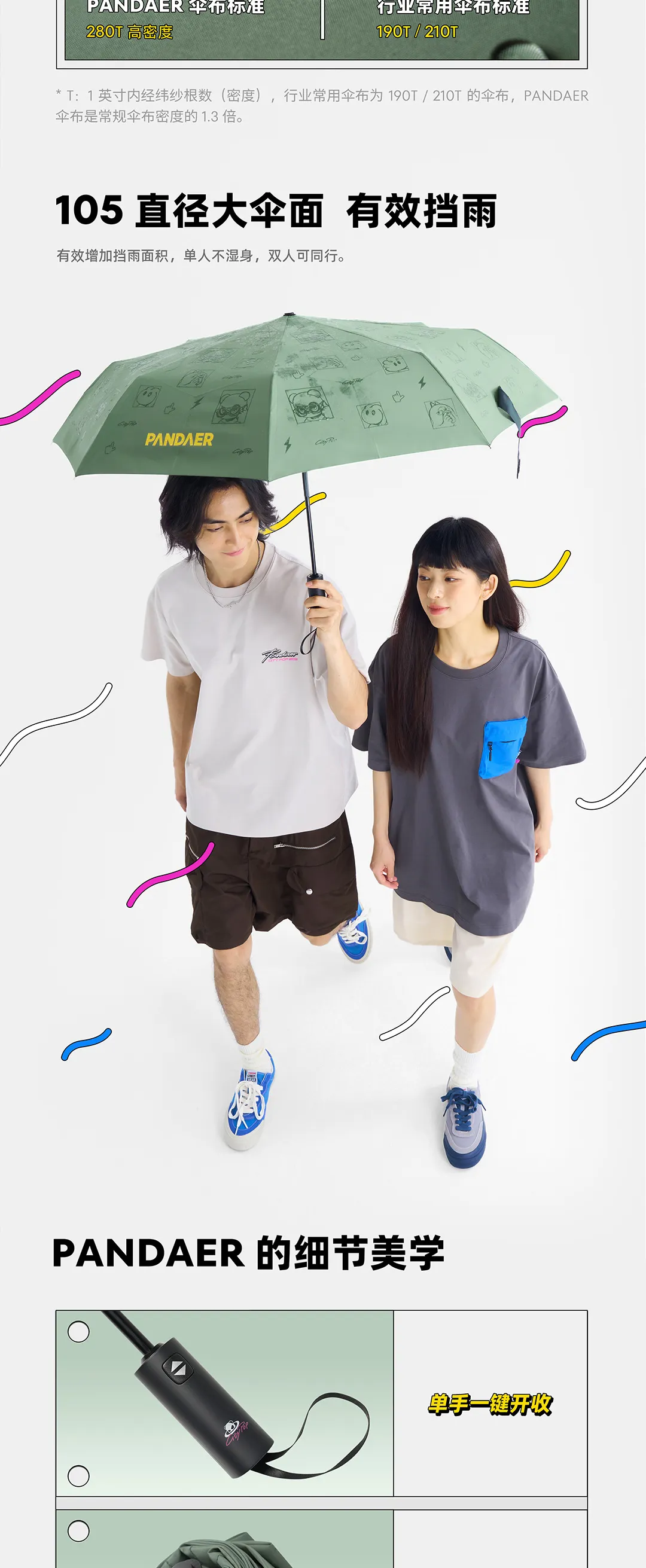 遇水浮花创意雨伞