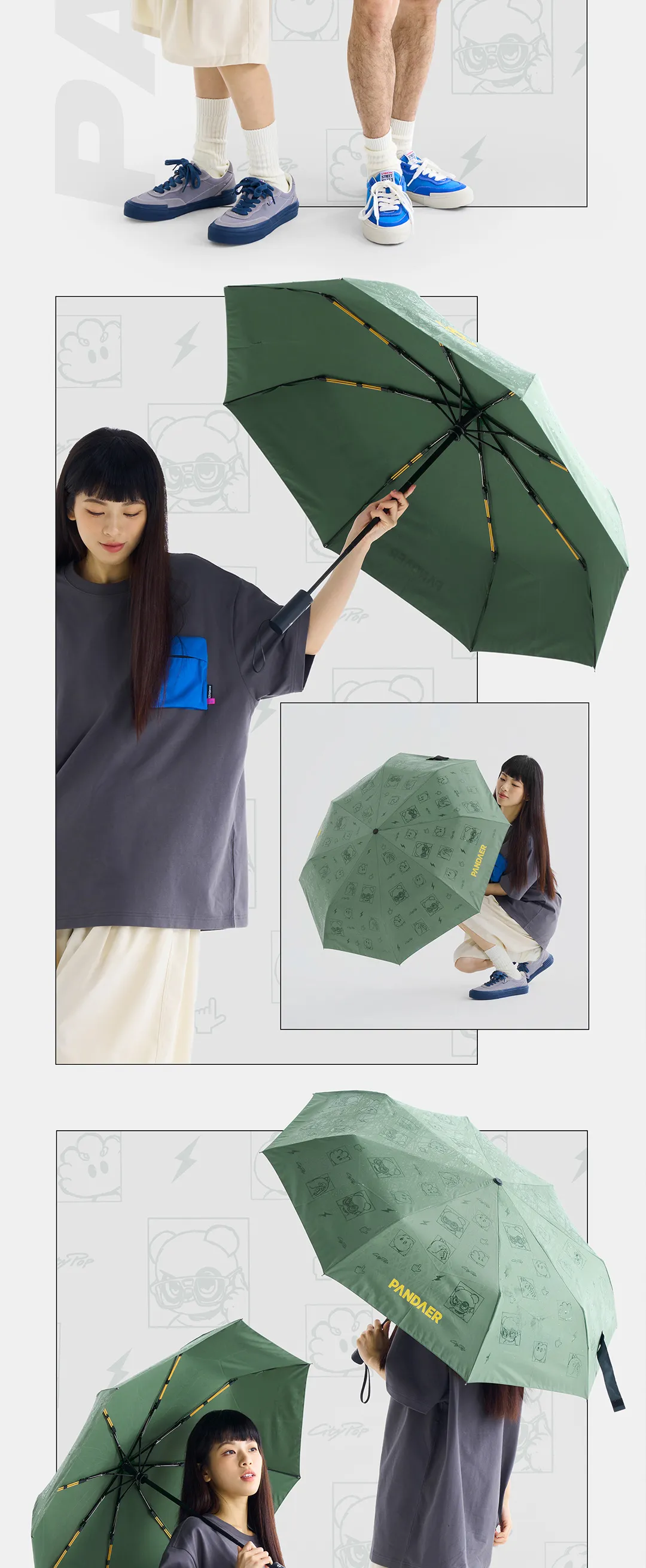 遇水浮花创意雨伞